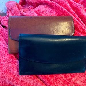 Black and Brown Coach Leather Envelope Wallets